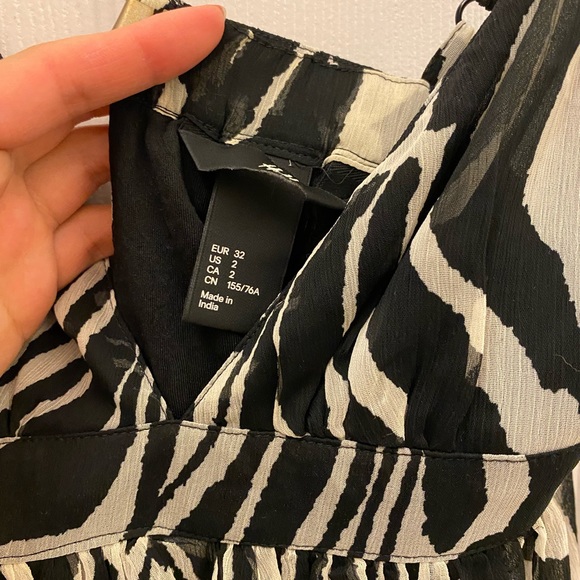 H&m zebra print chiffon mini dress - Picture 3 of 6